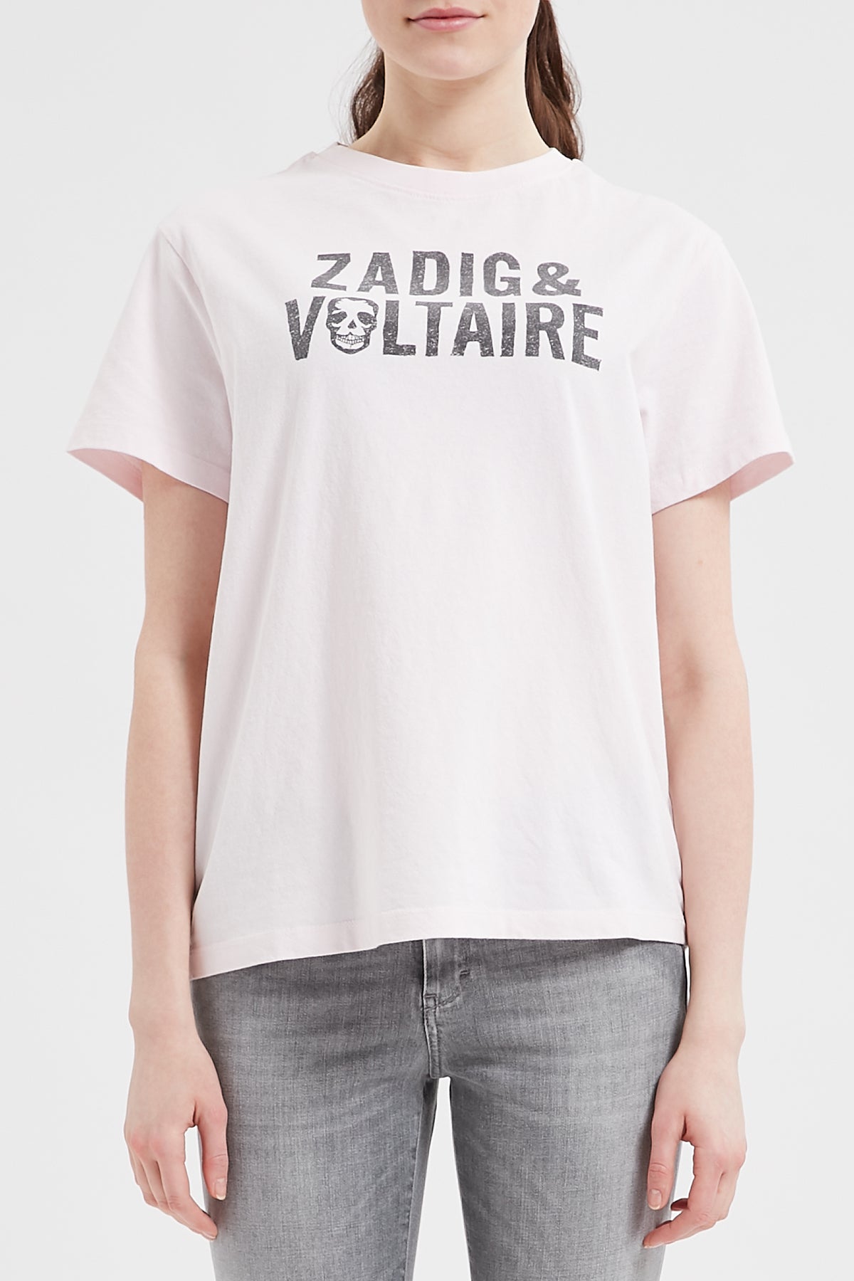 Zadig baby pink t-shirt skull