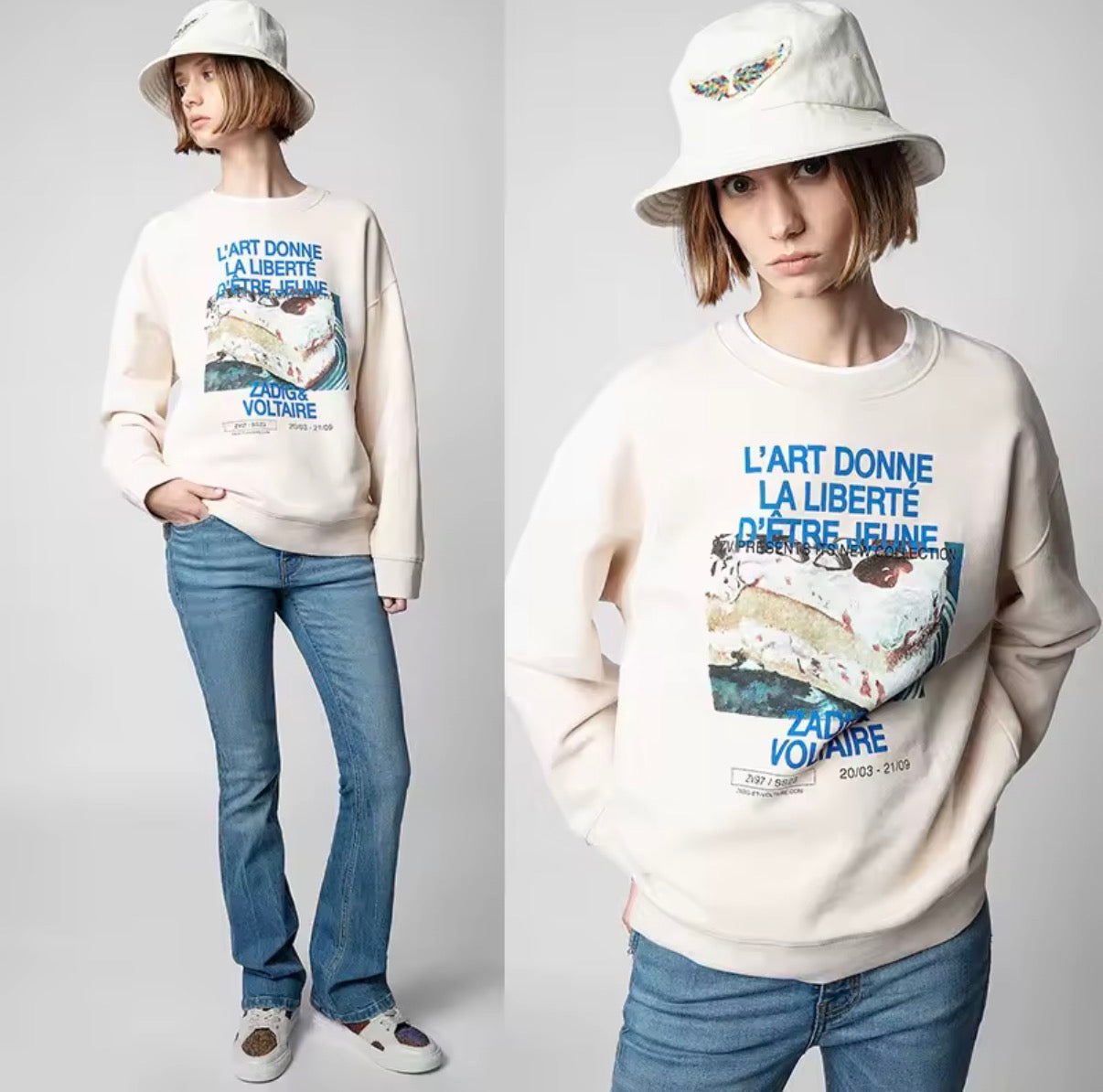 Zadig swetshirt L'art donne la liberte d etre jeune