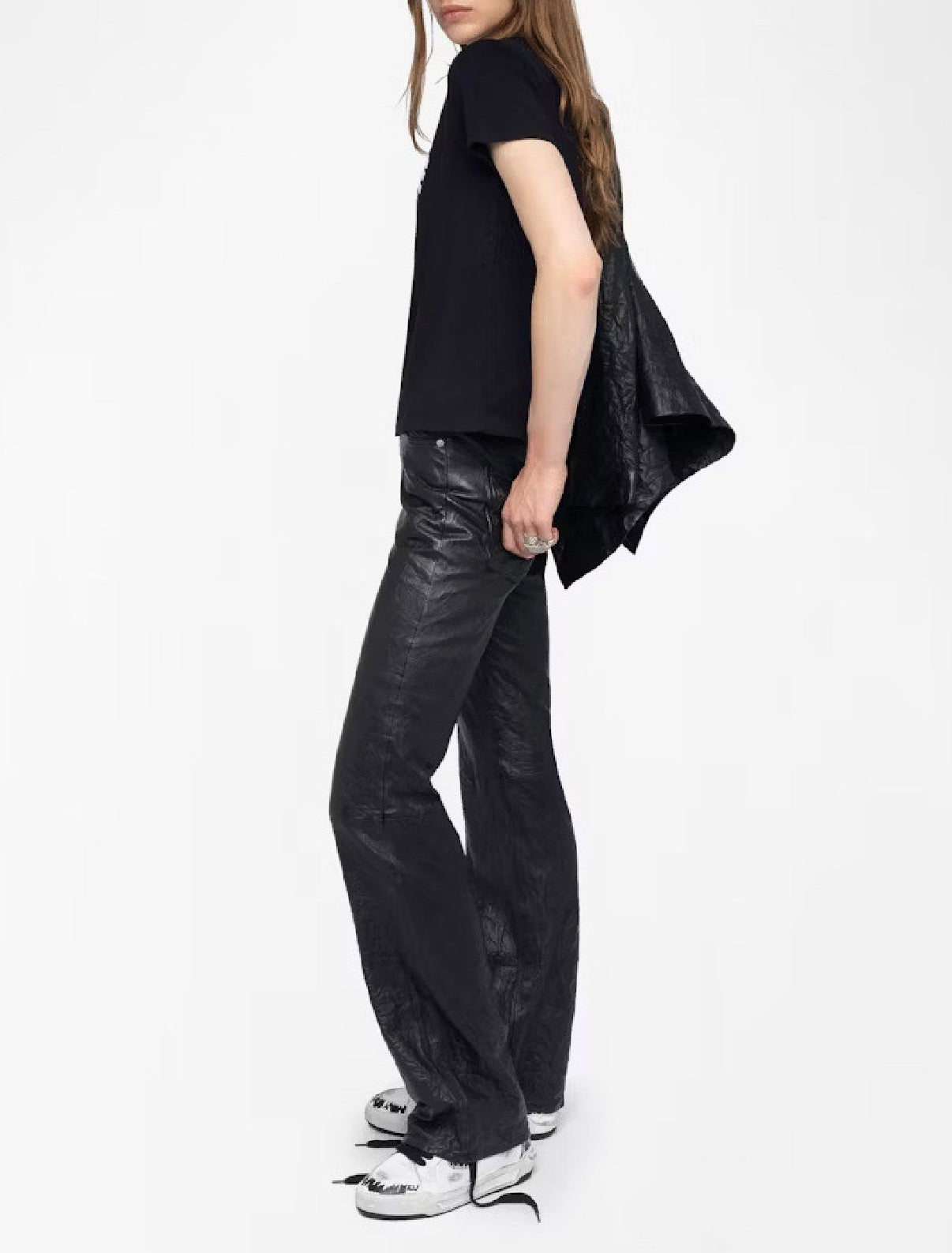 Zadig Tshirt Black with Voltaire print on the front