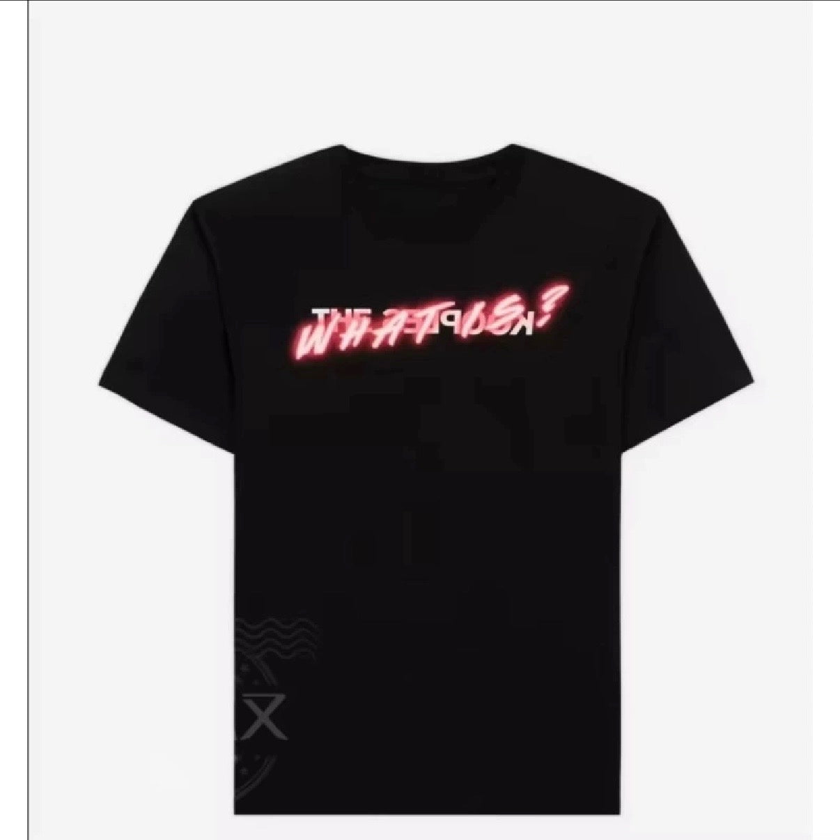 The kooples short sleeve black t shirt "What is?"