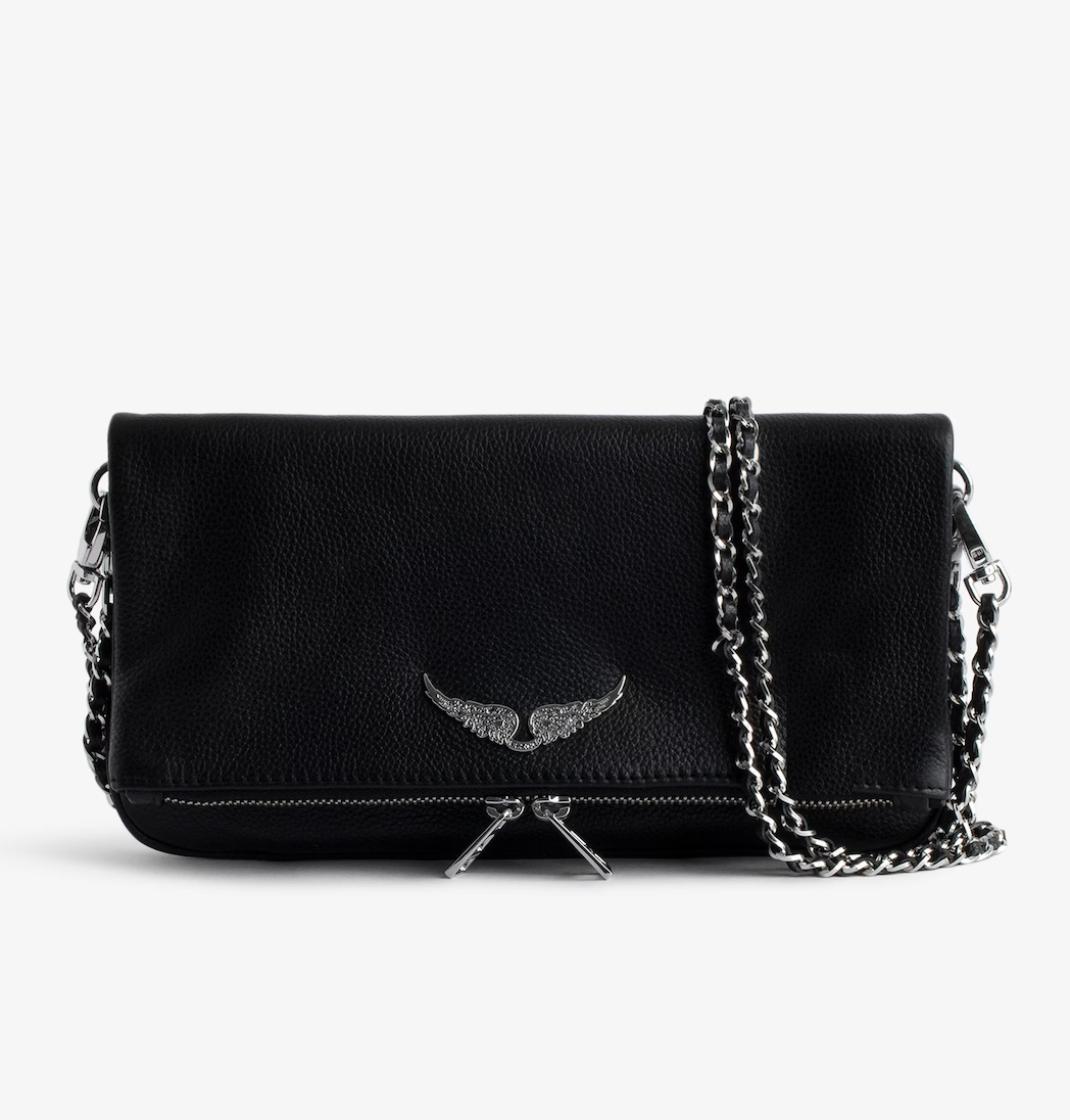 Simple Black Zadig Clutch