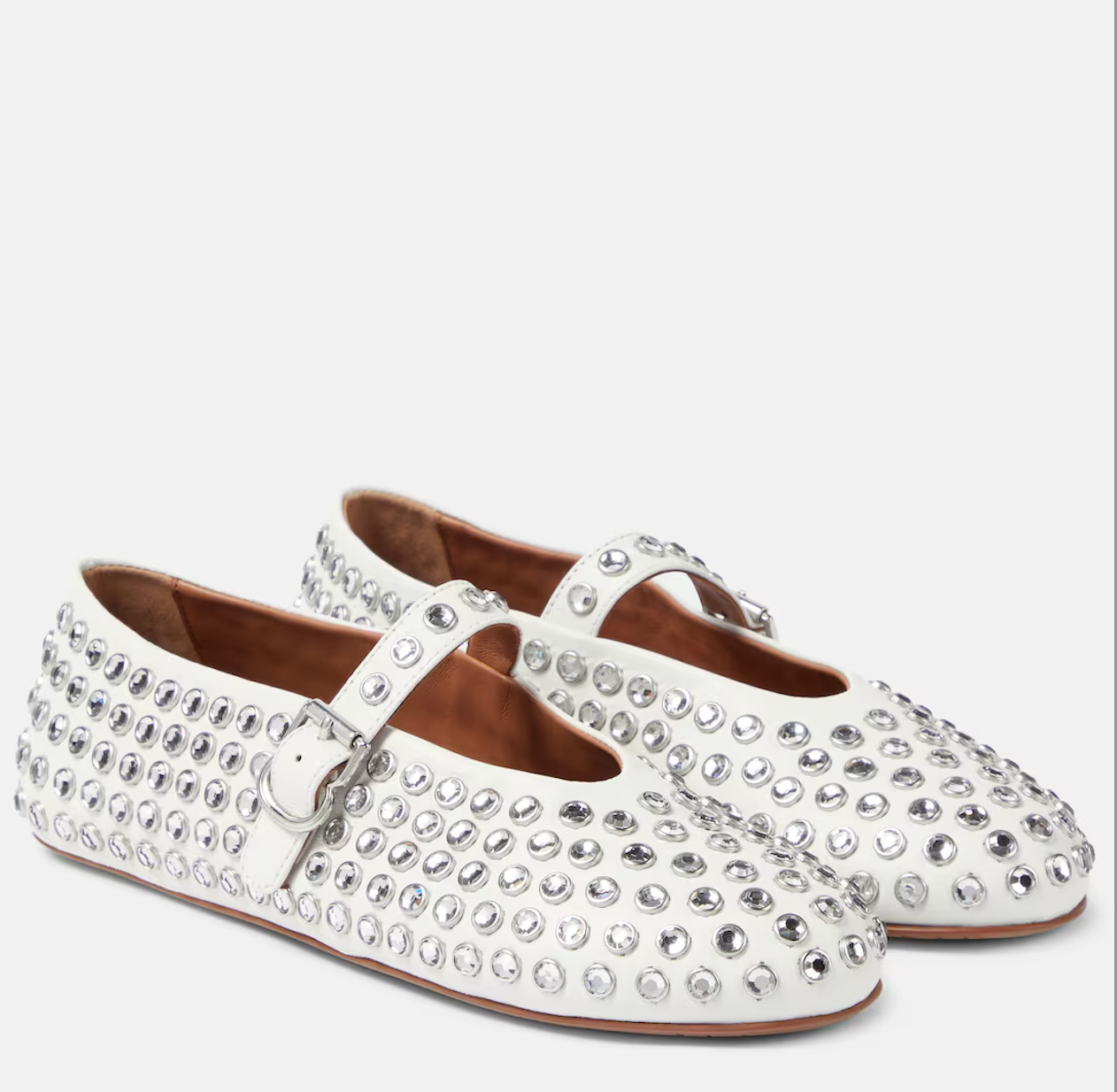 Alaia rhinestone White