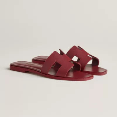 Hermes oran sandal burgundy