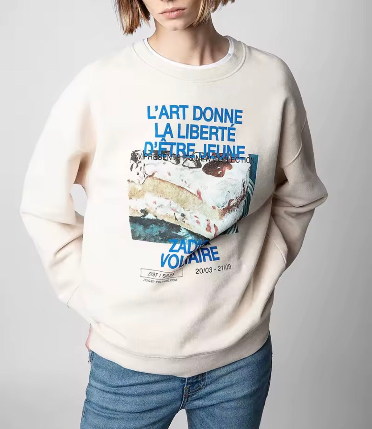 Zadig swetshirt L'art donne la liberte d etre jeune