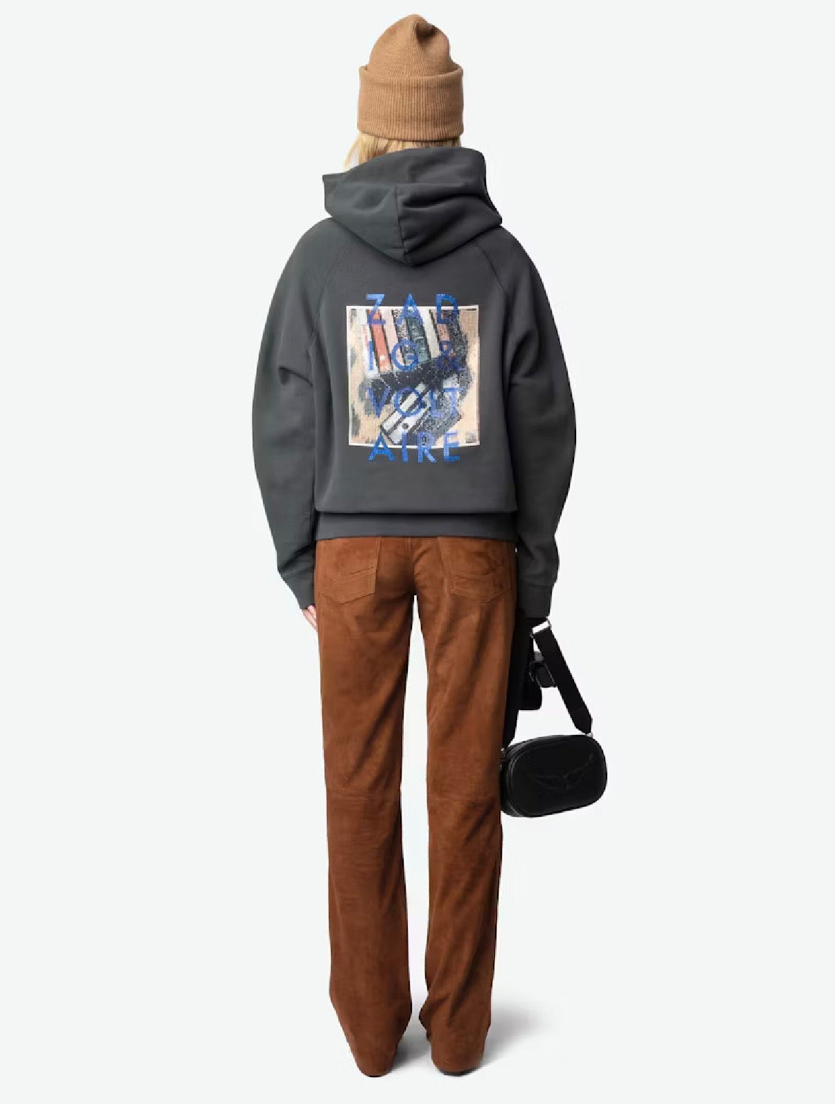 Zadig hoodie wiht rhinestones on the back