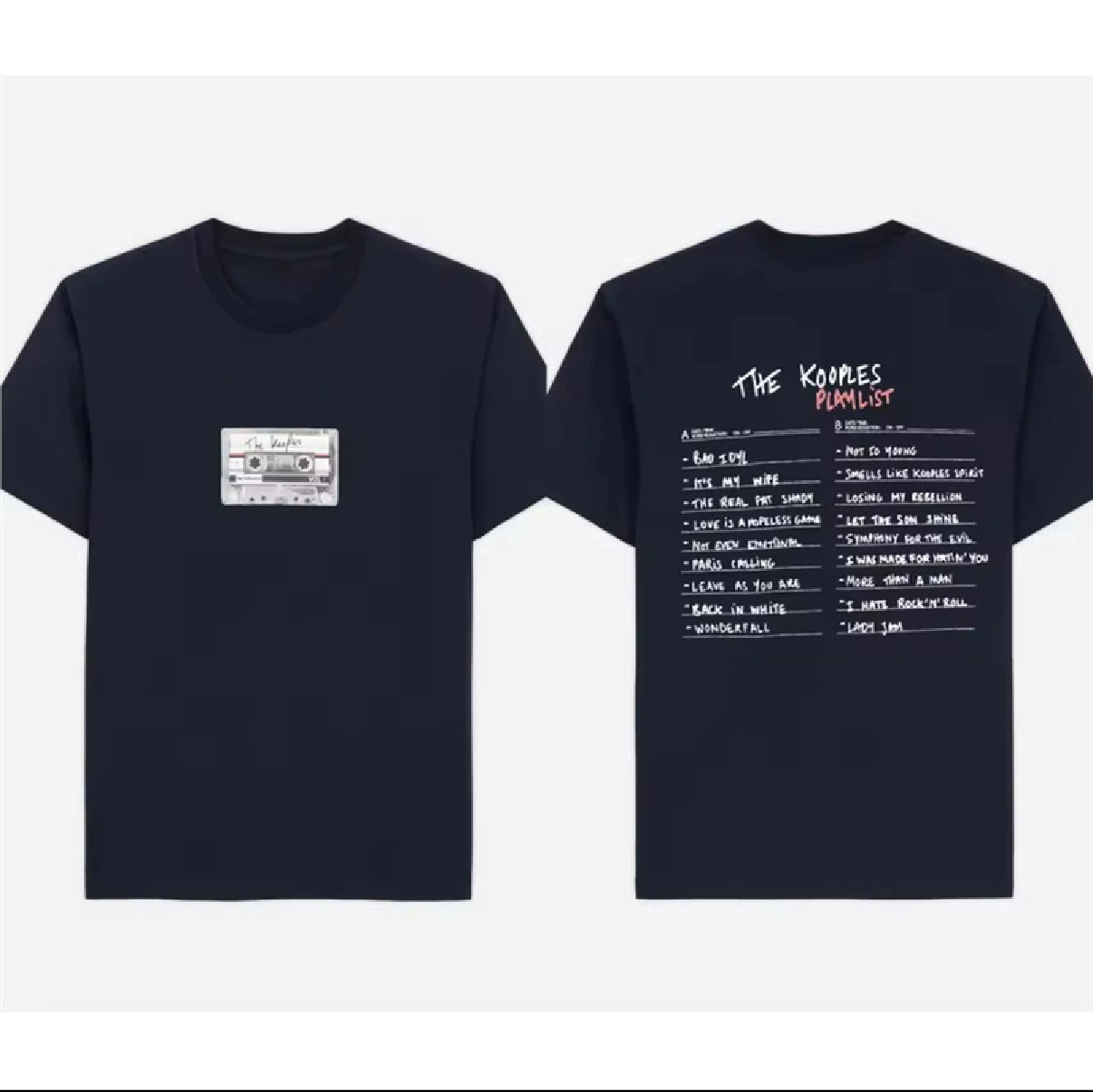 The kooples short sleeve navy blue cassette T-Shirt