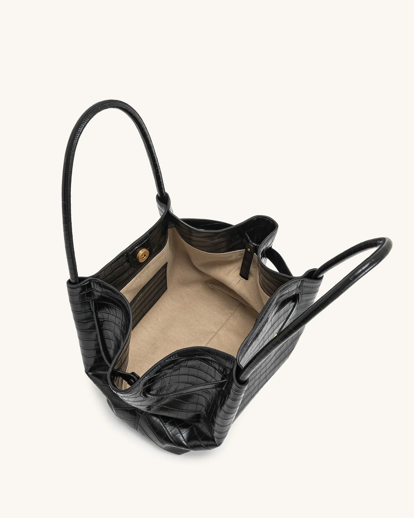 JW PEI Hana Medium Tote Bag - Black Croc