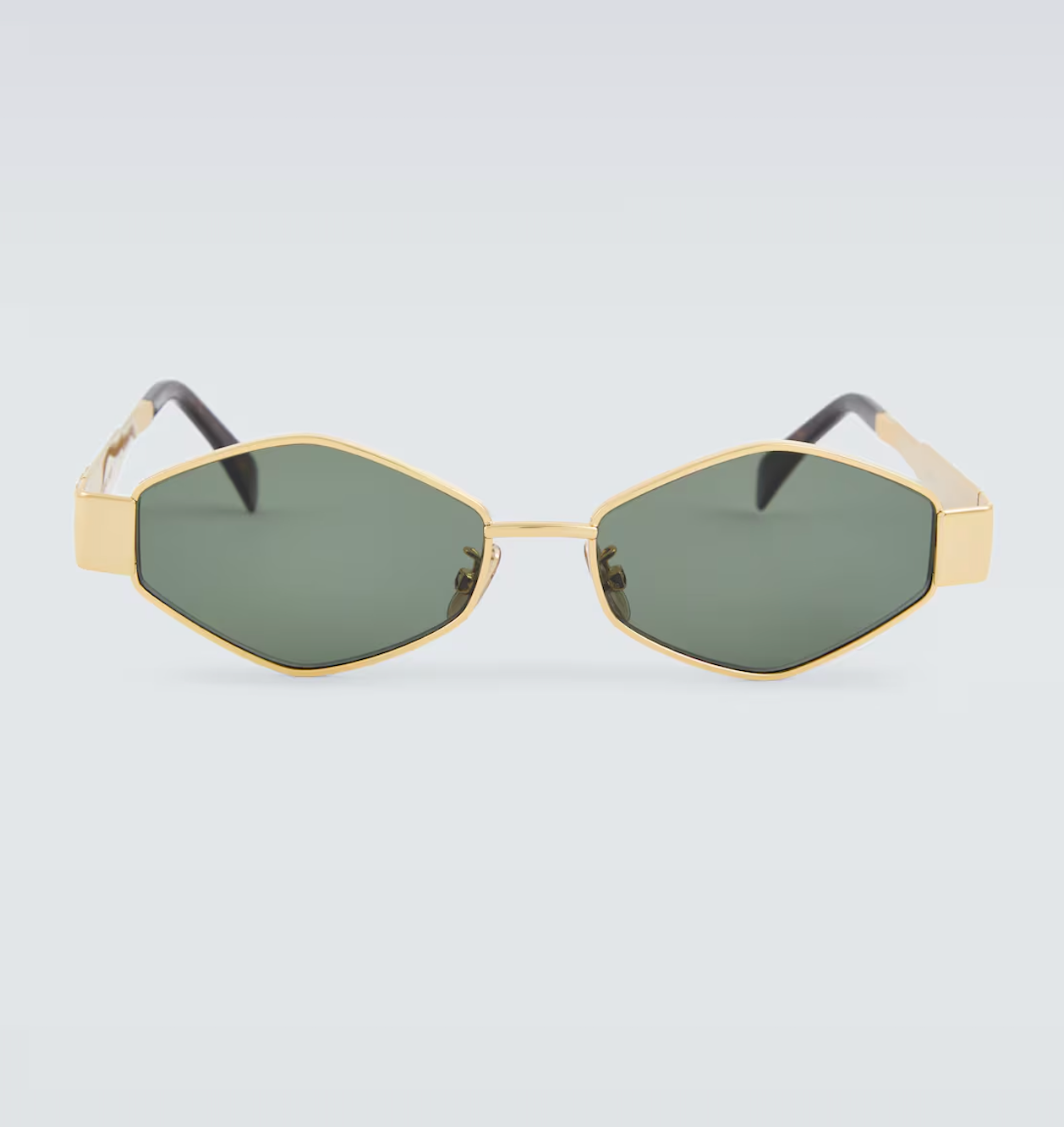 celine rectangular sunglasses olive green