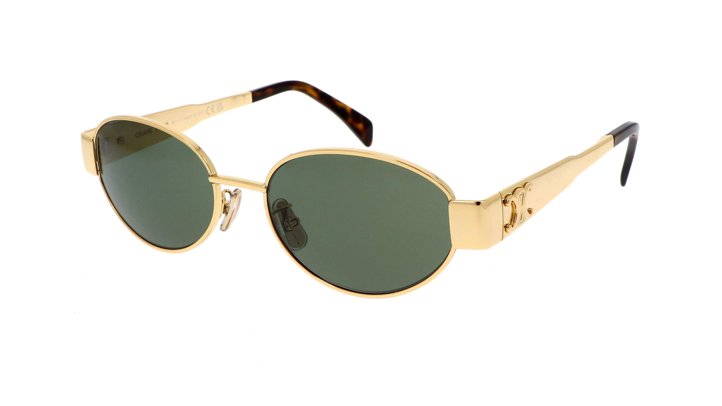 celine oval sunglasses olive green